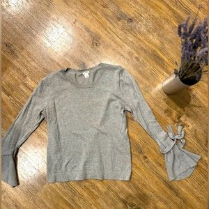 J.Crew Bell sleeve gray sweater